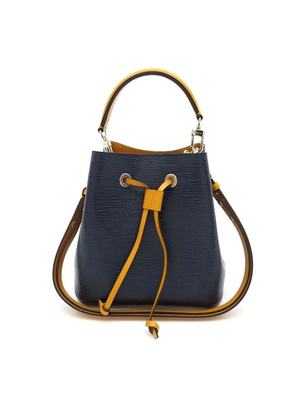 Louis Vuitton Neo Noe BB Epi Shoulder Bag Indigo Saffron